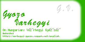 gyozo varhegyi business card